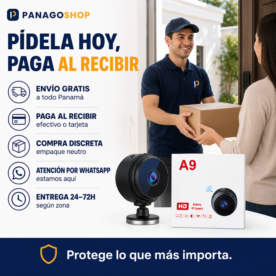 Mini Cámara Espía A9 HD – Vigila tu casa desde el celular | WiFi + Batería