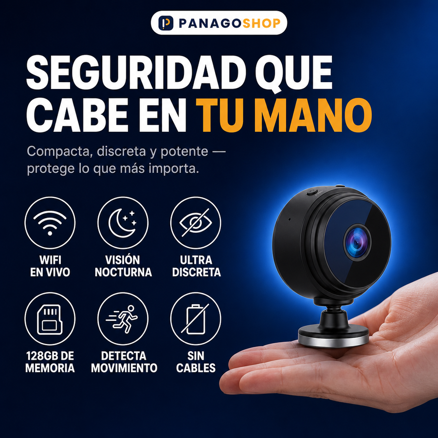 Mini Cámara Espía A9 HD – Vigila tu casa desde el celular | WiFi + Batería