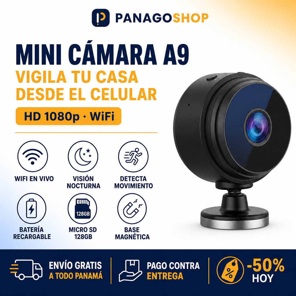 Mini Cámara A9 HD WiFi — beneficios